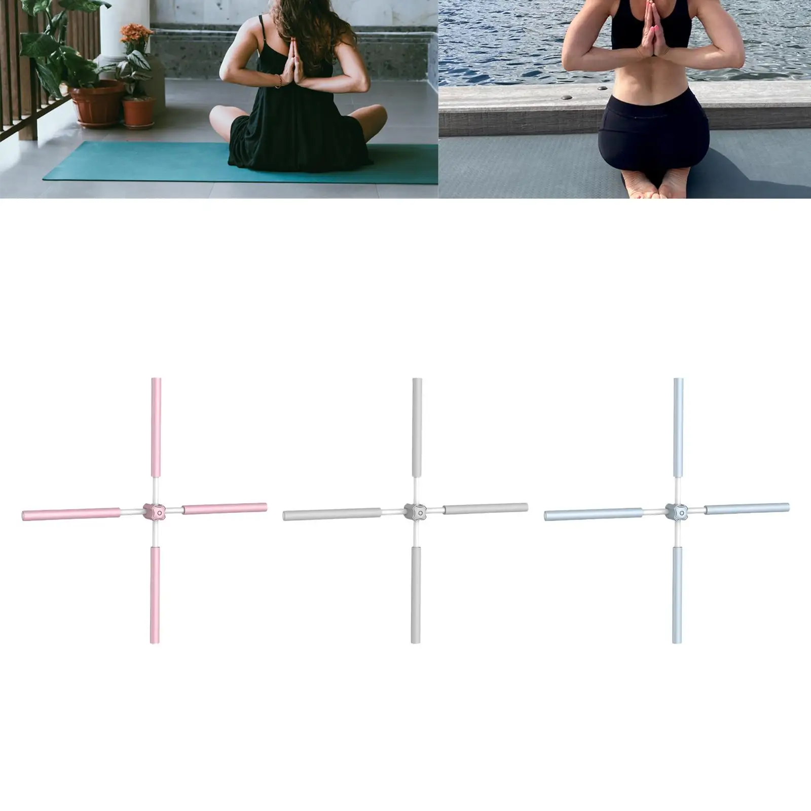 Yoga Hunchback Corrector Posture Correction Cross Open Back Durable Body Stick for Gym