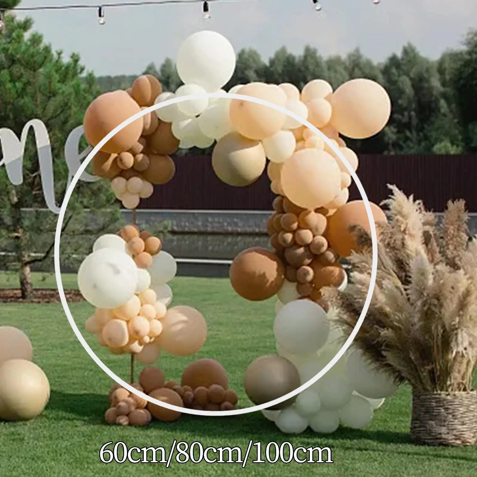 Round Backdrop Stand Balloon Flower Ring Arch Stand Frame for Graduation Halloween Party Baby Shower Wedding
