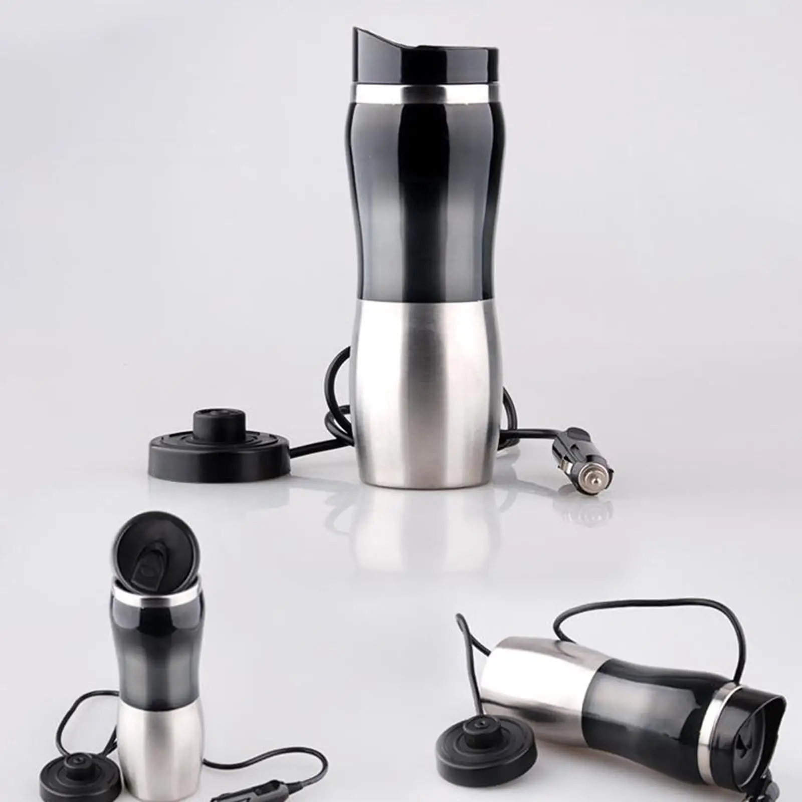 Kettle 12V 400ml Portable in  Auto Heating Bottle Car  Mug Fit for  Water  Making