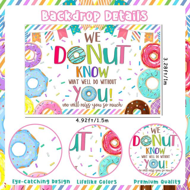 donut-going-away-party-decor-we-donut-know-what-we-would-do-without-you-backdrop-macaron-balloons-for-retirement-farewell-party-aliexpress