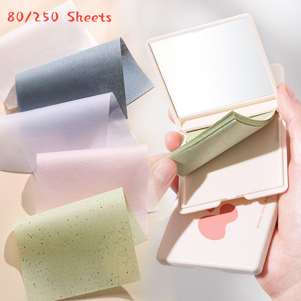 Best of 80-250 Sheets Women Face Oil Absorbing Paper With Mirror Case Makeup Beauty Tool Facial Tissue Rose Oil Absorbing Facial Paper Reviews & Tips