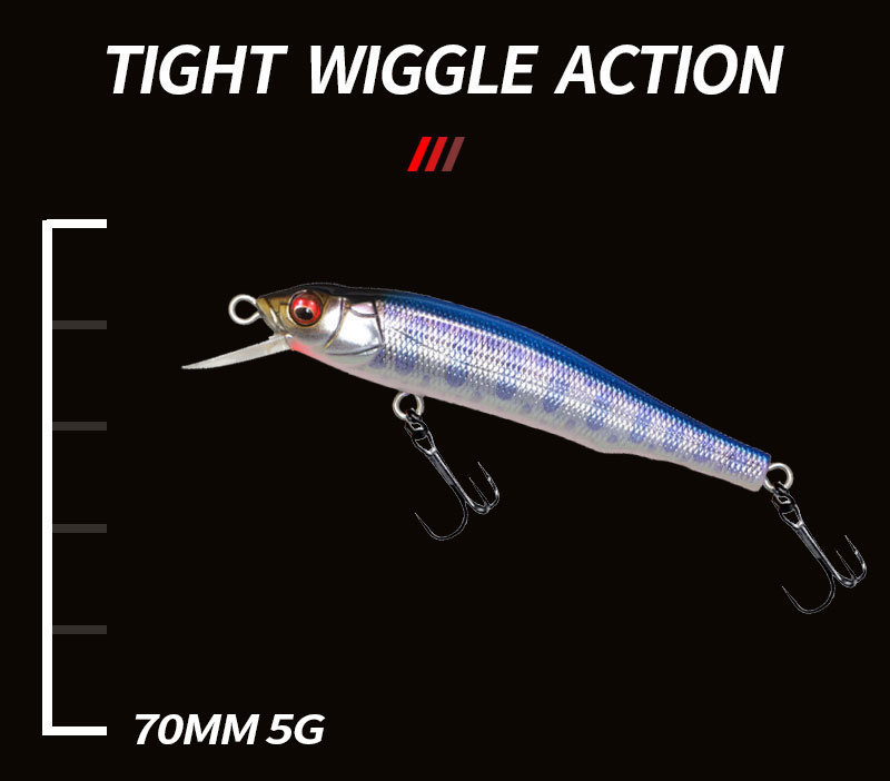 1 stücke Sinking Minnow Wobbler Angeln Lockt 70mm 5g Trout Künstliche Kunststoff Harten Köder Jerkbait Crankbait Bass Angeln angelgerät – Detail 6