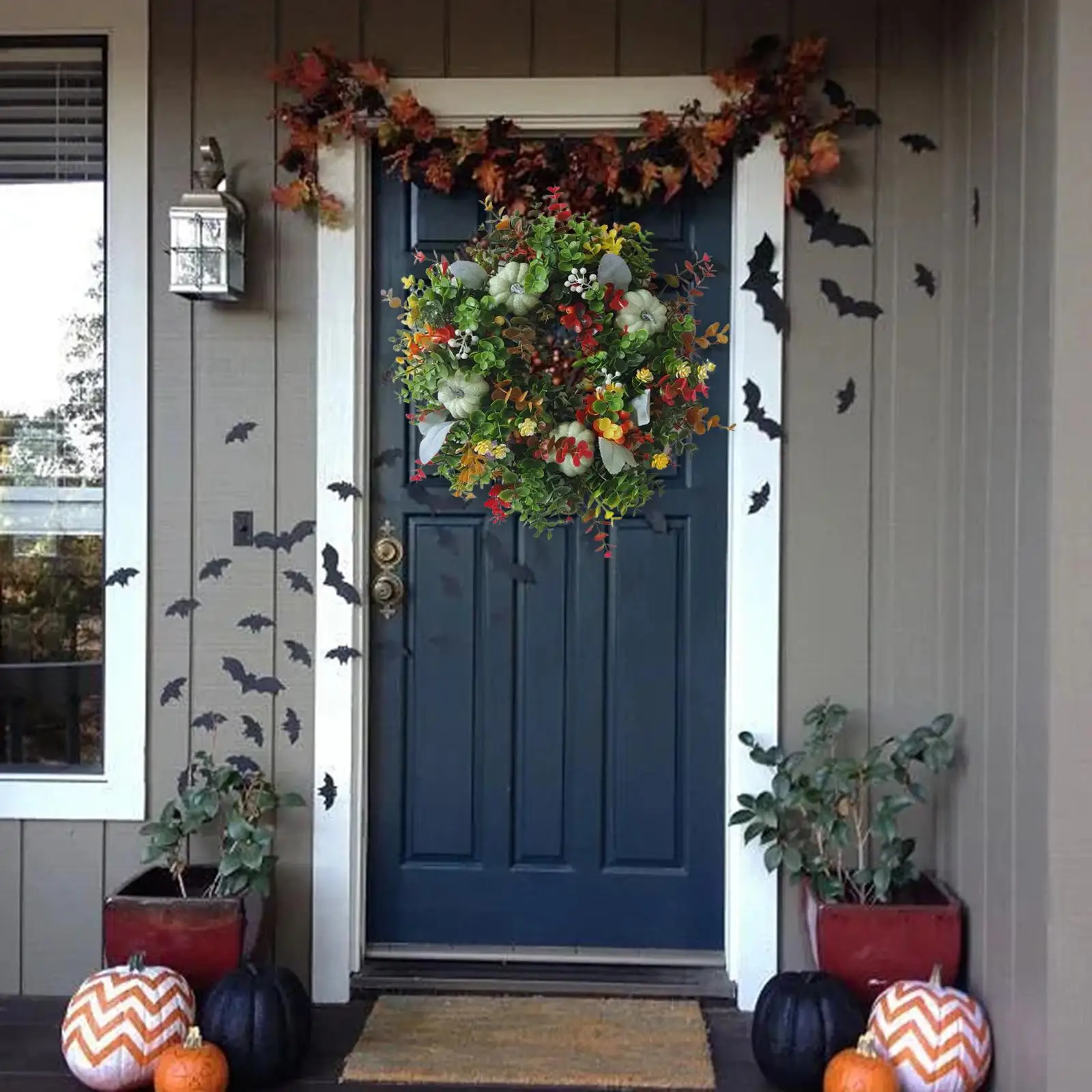 Eucalyptus Pumpkin Wreath Creative for Farmhouse Dining Room Decorations