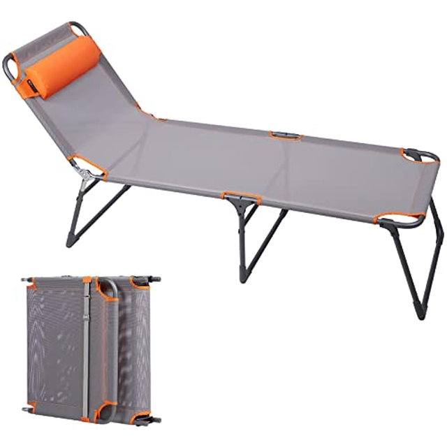 PORTAL Adjustable Portable Cot for Adults Folding Chair 4 Position Recliner with 250lbs Weight Capacity Lounger Travel Campi AliExpress