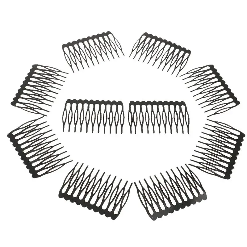 0pcs 10  Plain Comb Soft Comfortable Metal Professional Comb