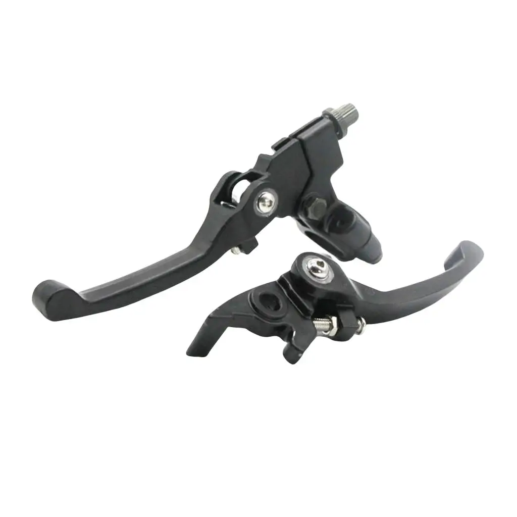 Folding Left & RightClutch & Brake Handlebar Grip Lever for Motrobike Black