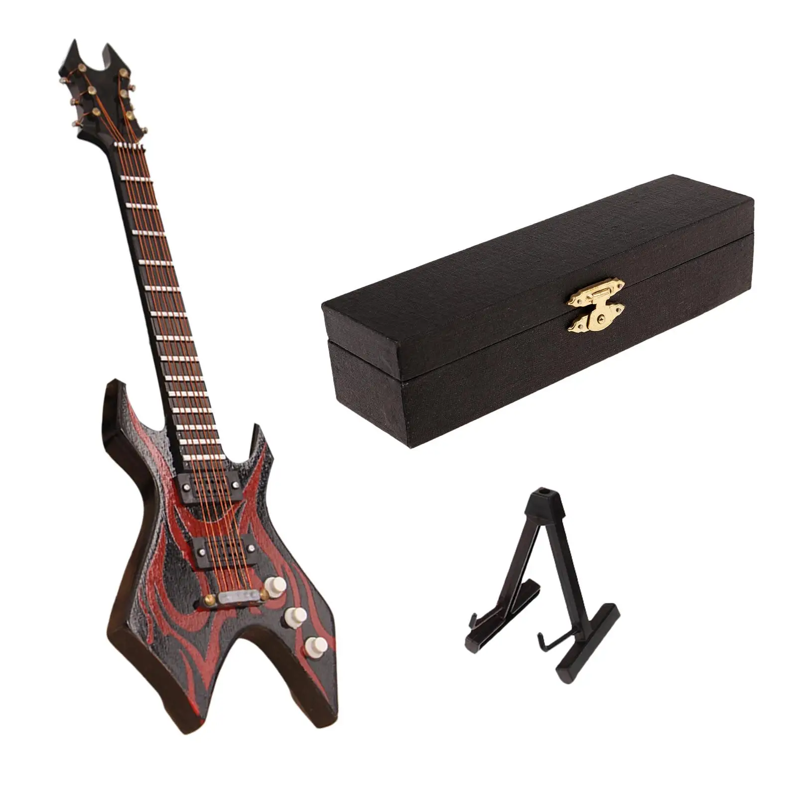 Simulation Electric Guitar Model 1:6 Supplies Furniture Mini Bass Oranments