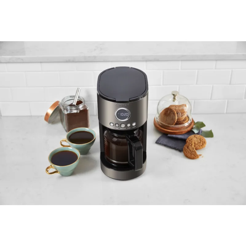 Cuisinart 12 Cup Stainless Steel Coffee Maker, Black, DCC-1220BKSWM
