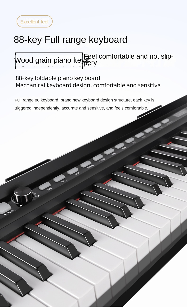 Title 13, Professional 88 Keyboard Electronic Organ Porta...