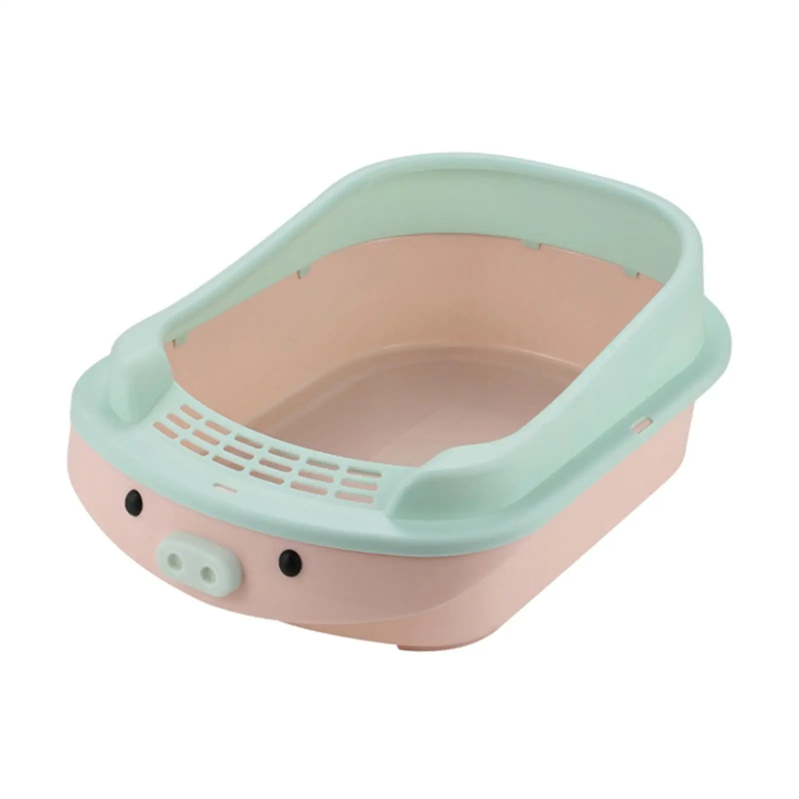 Cat Litter Box Sand Box with High Side Open Top Semi Enclosed Cat Litter Container Bedpan Cats Litter Pan Kitty Litter Box