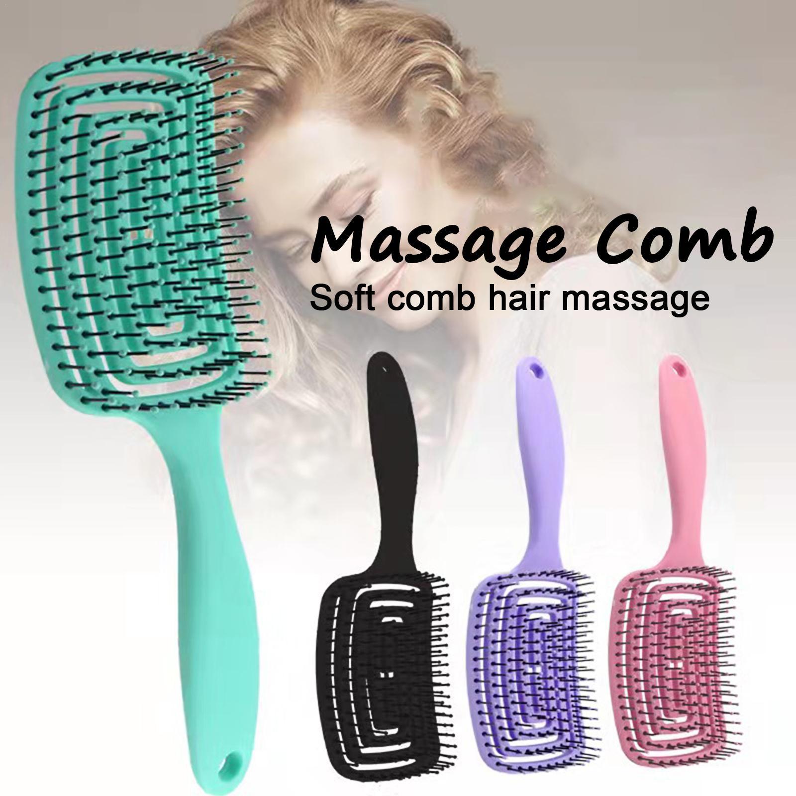 Best of New Girls Hair Scalp Massage Comb Hairbrush Bristle Nylon Women Wet Curly Detangle Hair Brush For Salon Hairdressing Styling Too Reviews & Tips