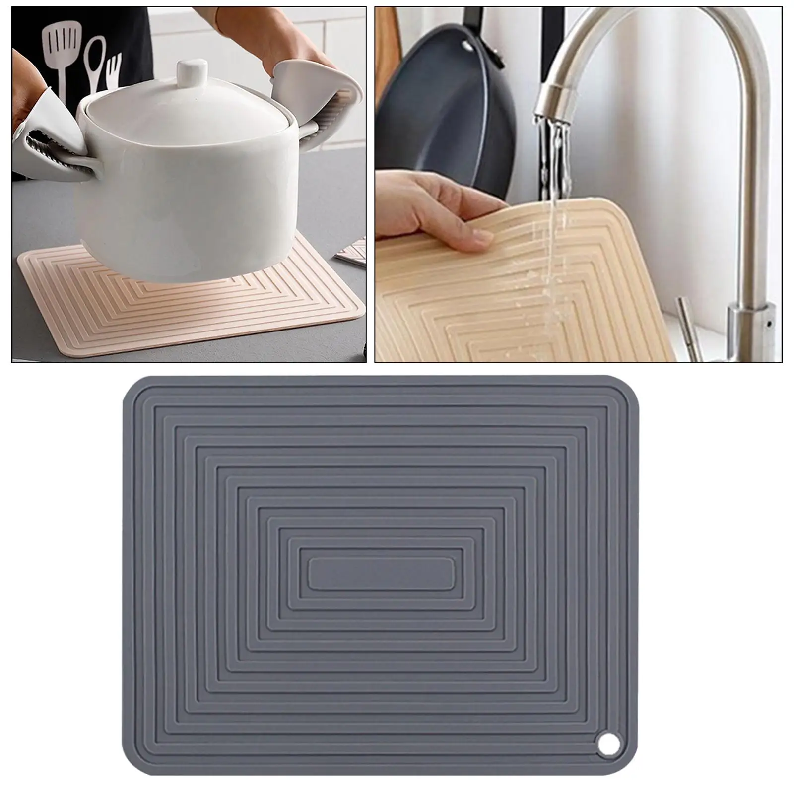 Waterproof Dry Fast Sink Drying Mat Utensil Drying Board   Tray