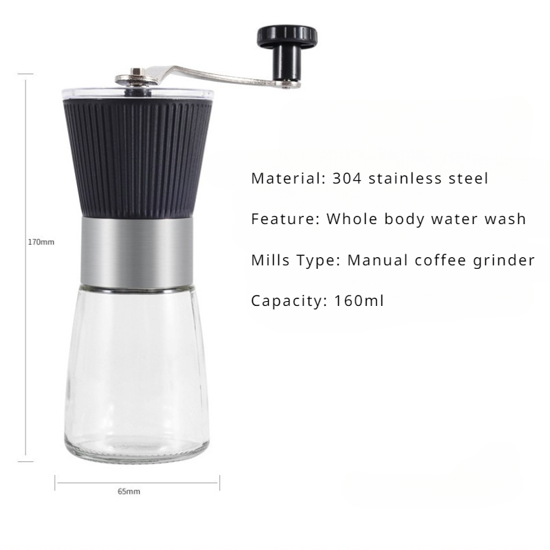 Title 3, Household Stainless Steel Manual Glass Coffee G...