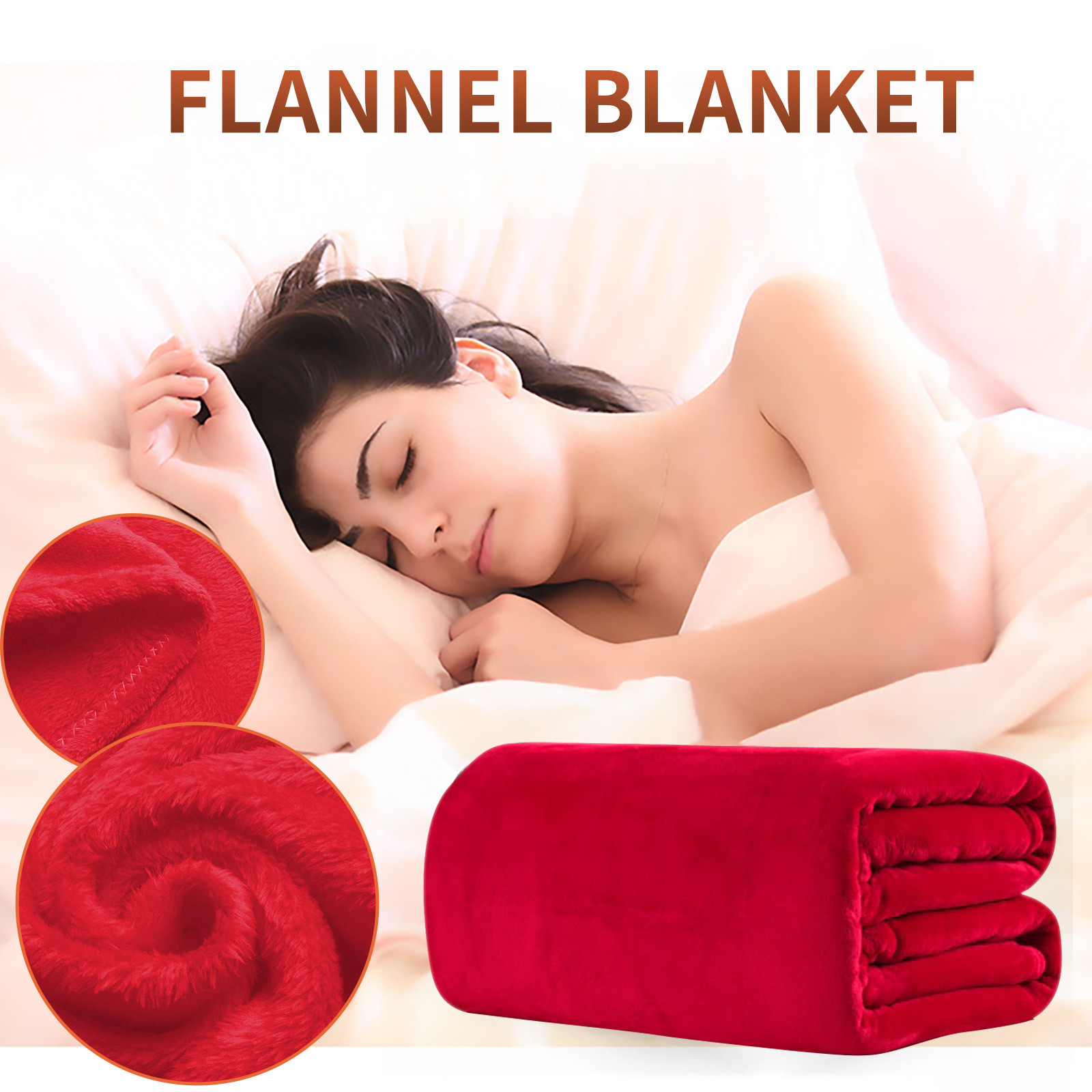 Title 4, Soft Warm Coral Fleece Blanket Winter Sheet Bed...