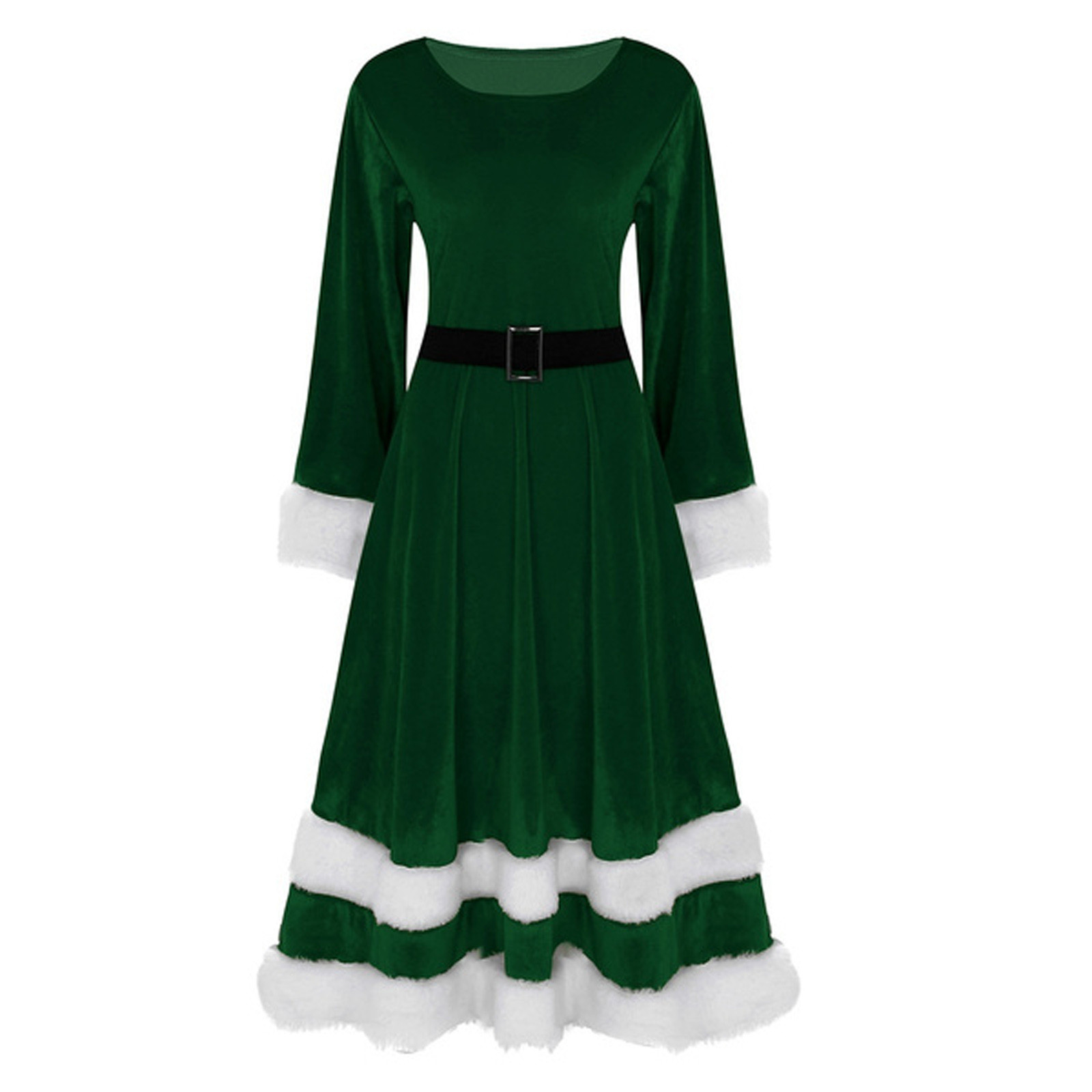 Veludo, Vestidos De Festa De Natal, Verde,