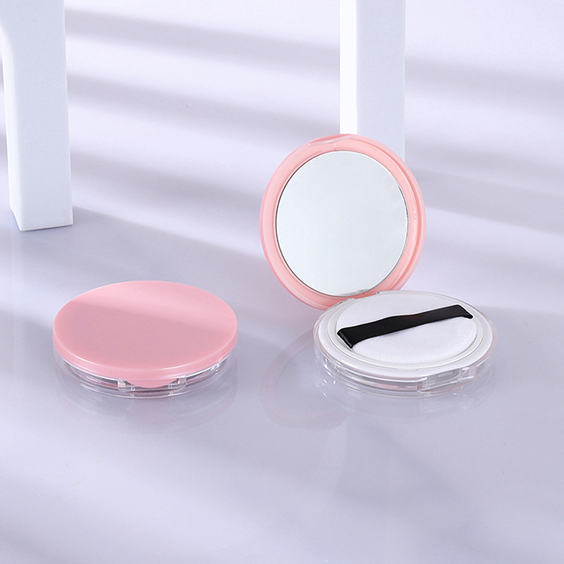 Description Picture 6 of itemPortable Ultra-thin Plastic Powder Box Loose Pot Travel Makeup Jar Sifter Container with Powder Puff Mirror