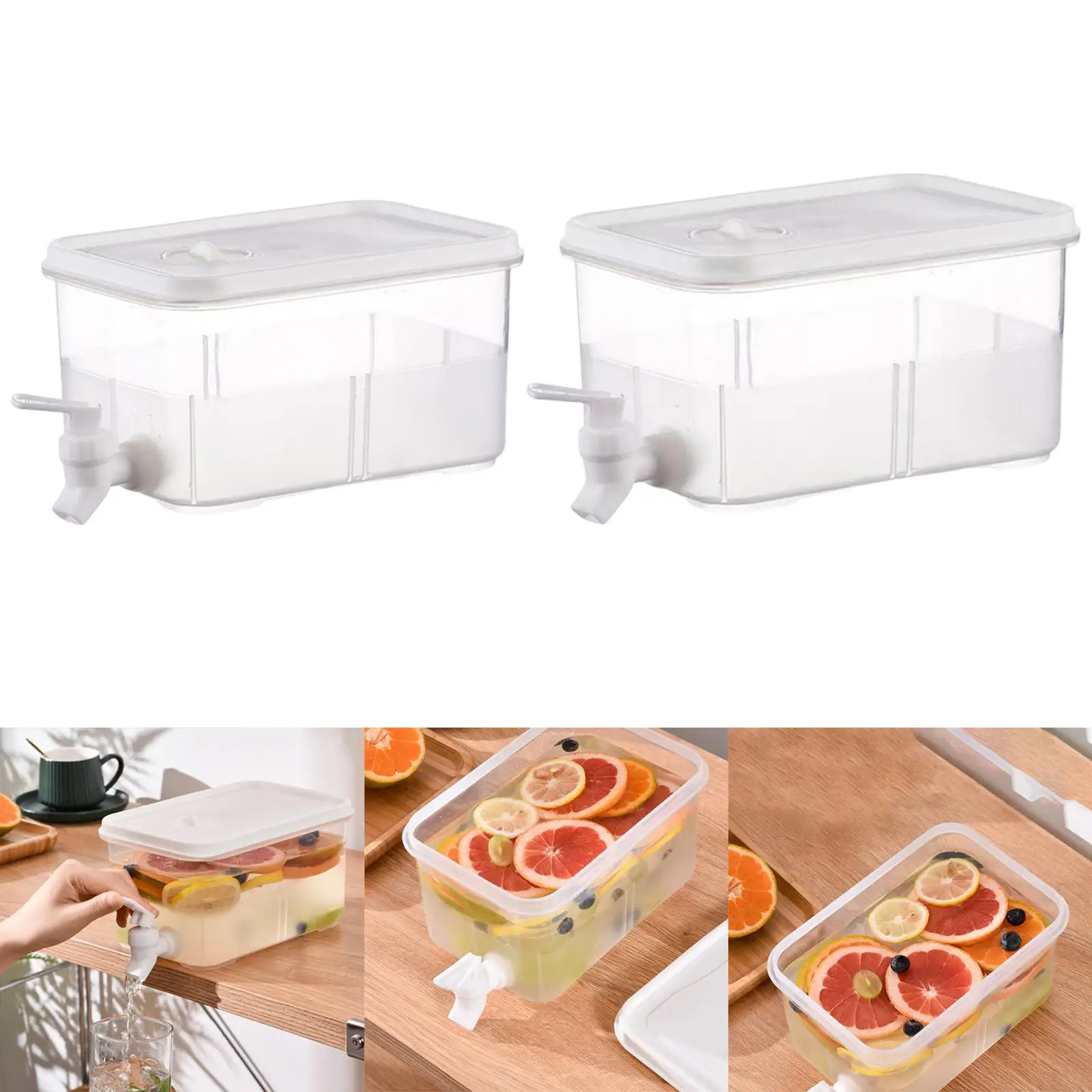 Transparent Cool Water Bucket with Tap Kitchen Gadgets for Parties Outdoor