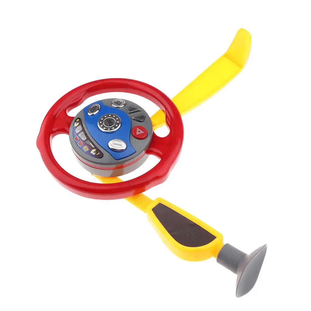 Multi-functional Steering Wheel Toy with Various Music and Light Kids Playing Toy Supplies