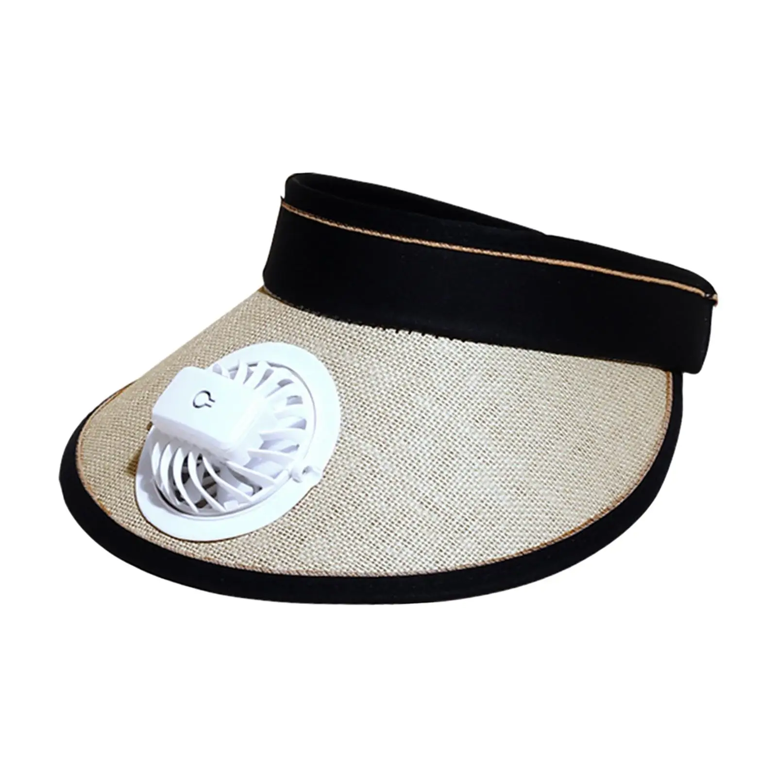 Women Sun Visor Hat with USB Fan Large Brim Multifunctional Adjustable Elastic Buckle Fishing Hat for Casual Everyday Wear