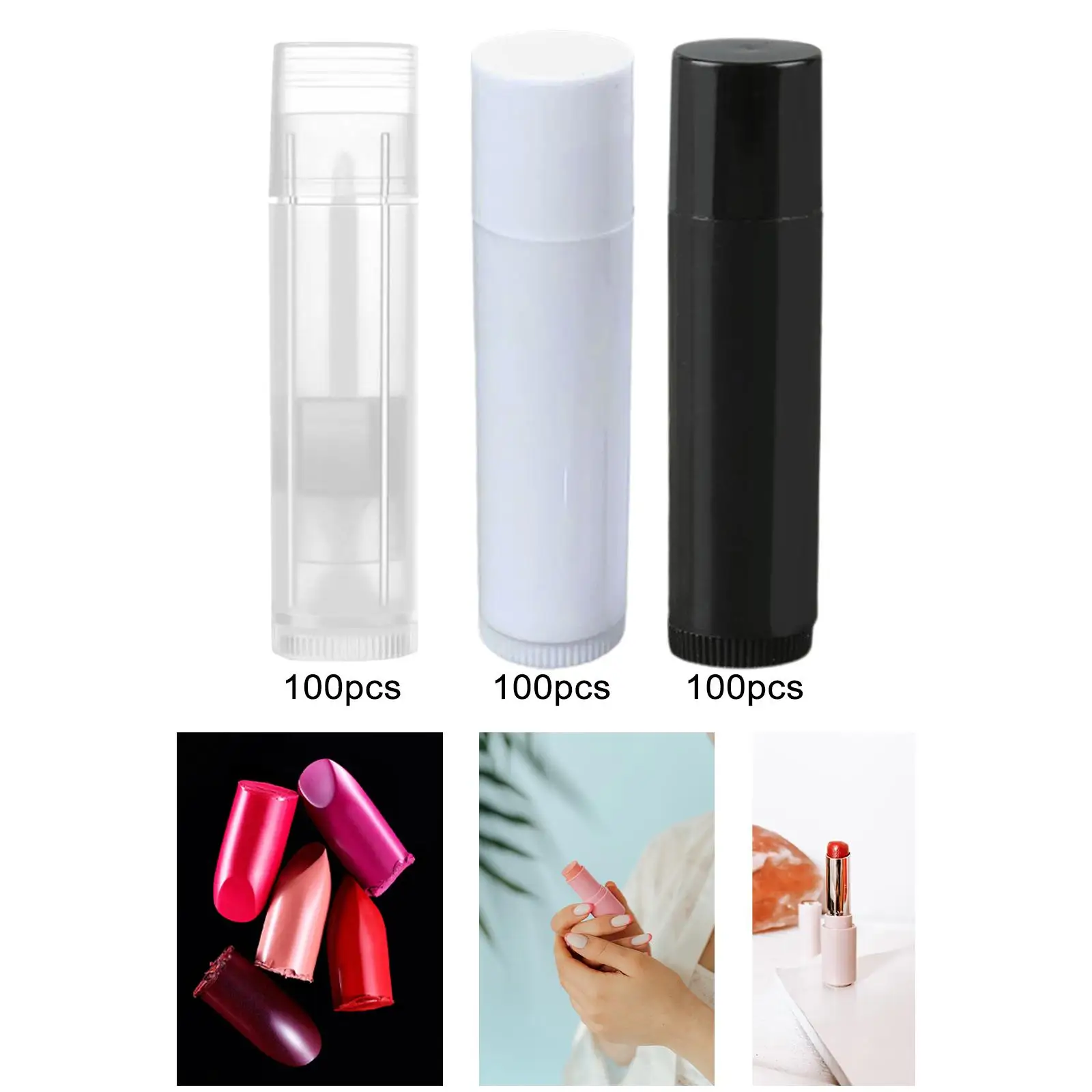 100Pcs Lip Gloss Tubes Containers Bottles Lip Oil for Valentine`s Day Present Women Girls