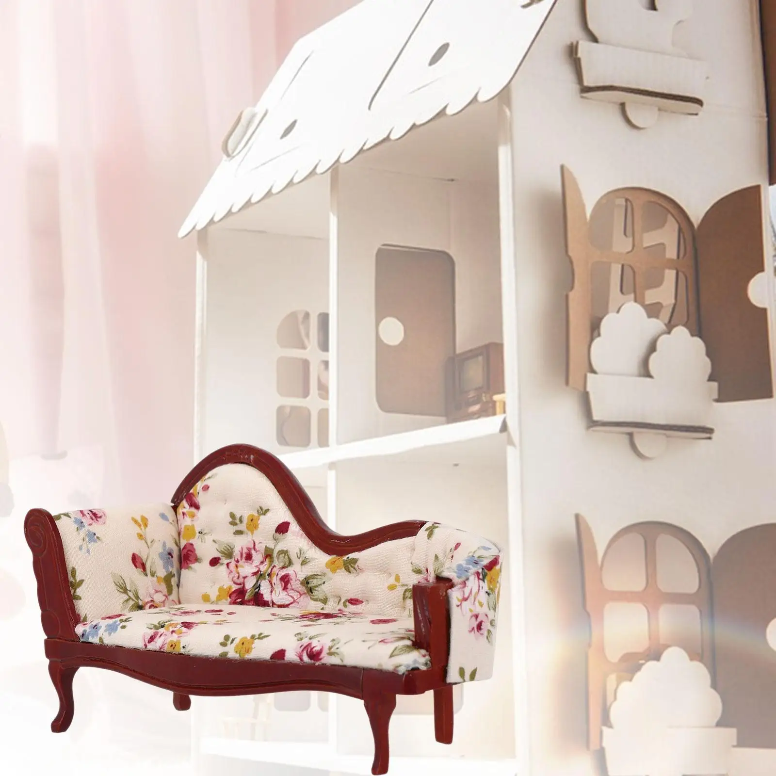 1:12 Doll House Sofa Stool Chair Accessories for Doll House Picnic Ornaments
