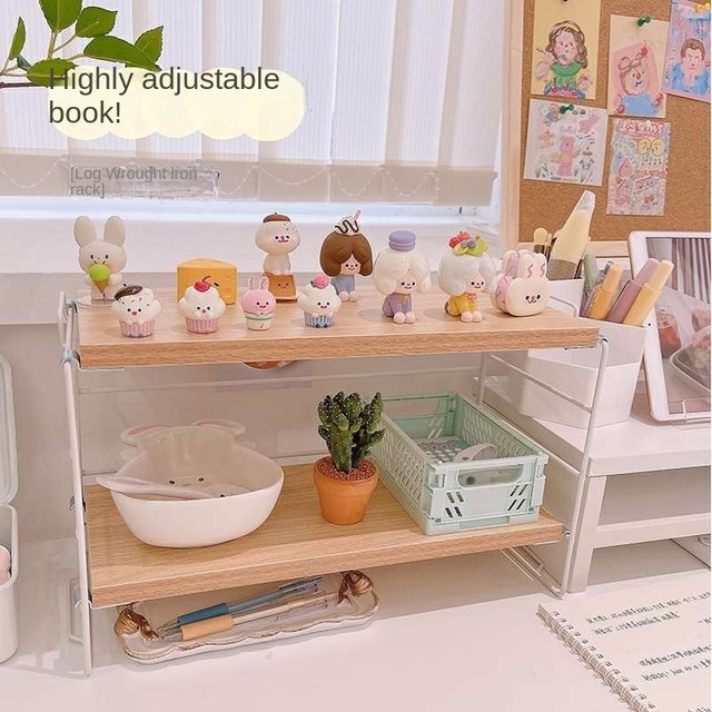 Multifunctional Shelves Double-layer Storage Shelf Desktop Storage Rack  Plastic Desk Shelves Cosmetic Sundries Organizer Storage - AliExpress