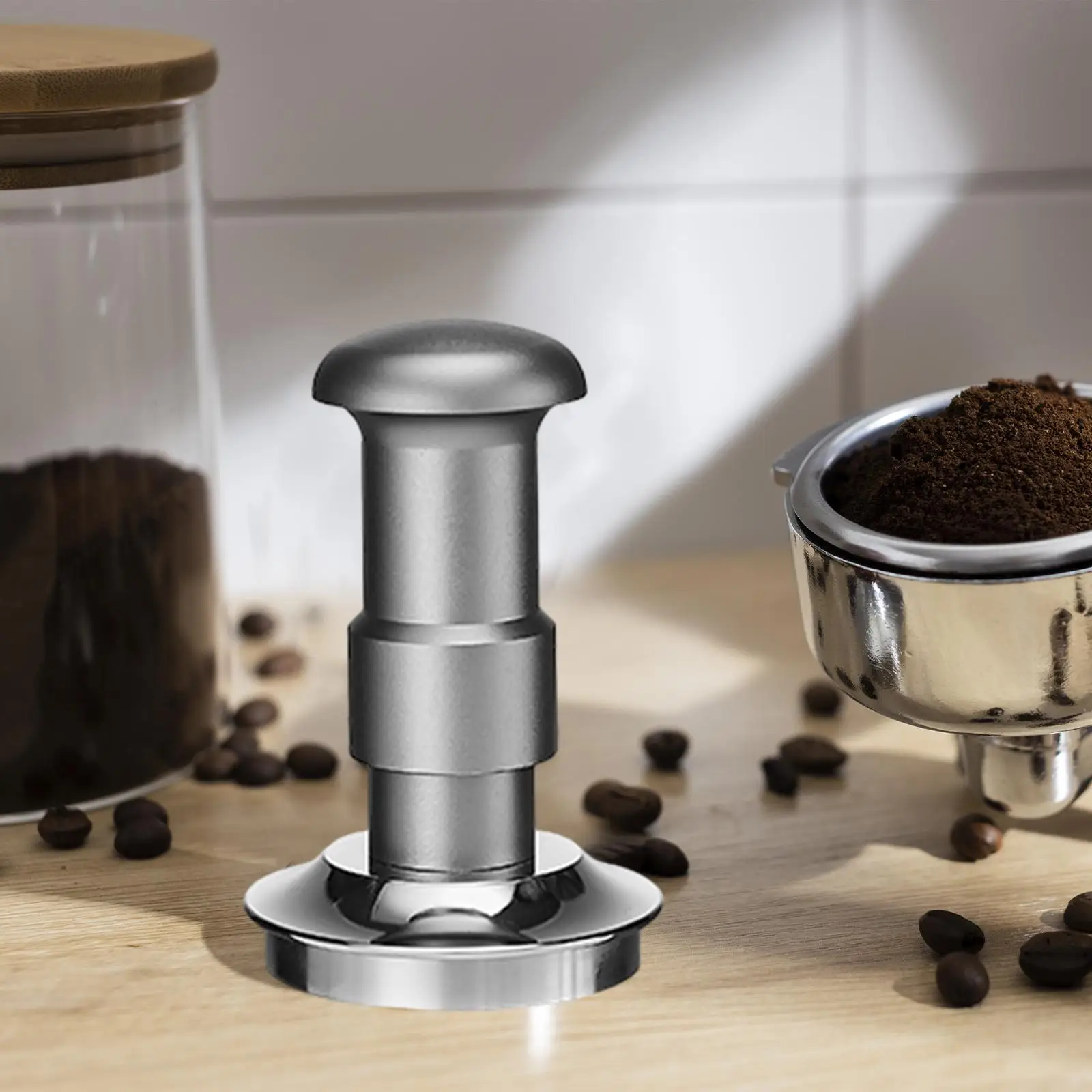 Calibrated Coffee Tamper Espresso Machine Accessories Dual Spring Loaded Tamper for Portafilter Coffee Shop