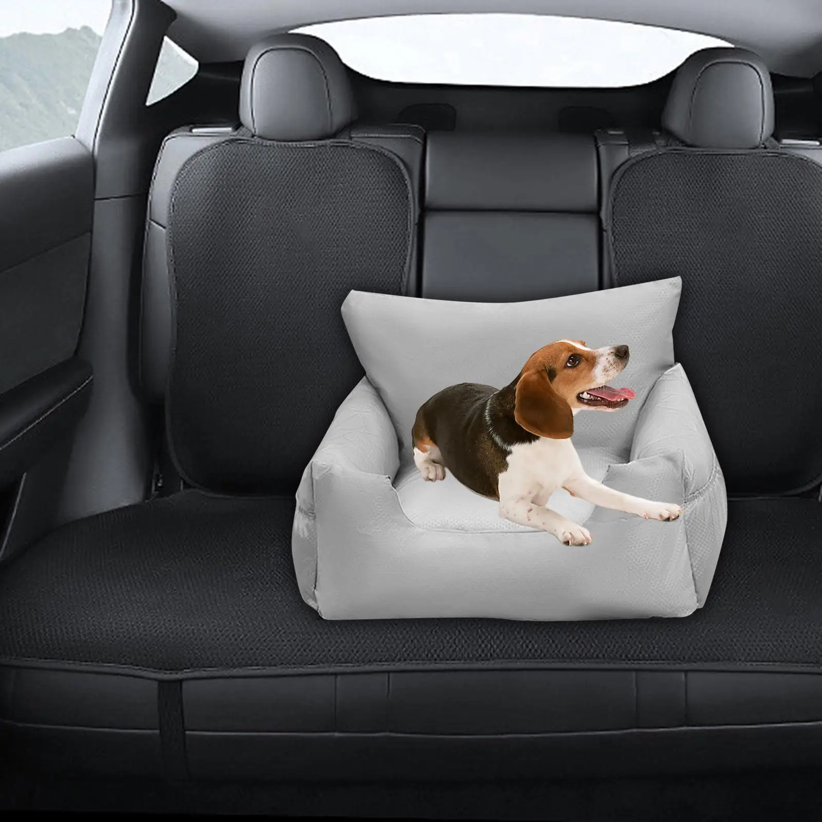 Car Dog Seat Pet Seat Pet Carrier Comfortable Easily Install Oxford Fabric