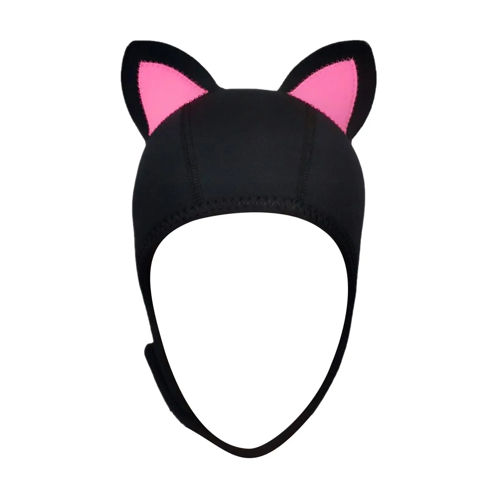 Cute Cat Ears Scuba Dive Hood for Woman Children Head Protection Comfortable