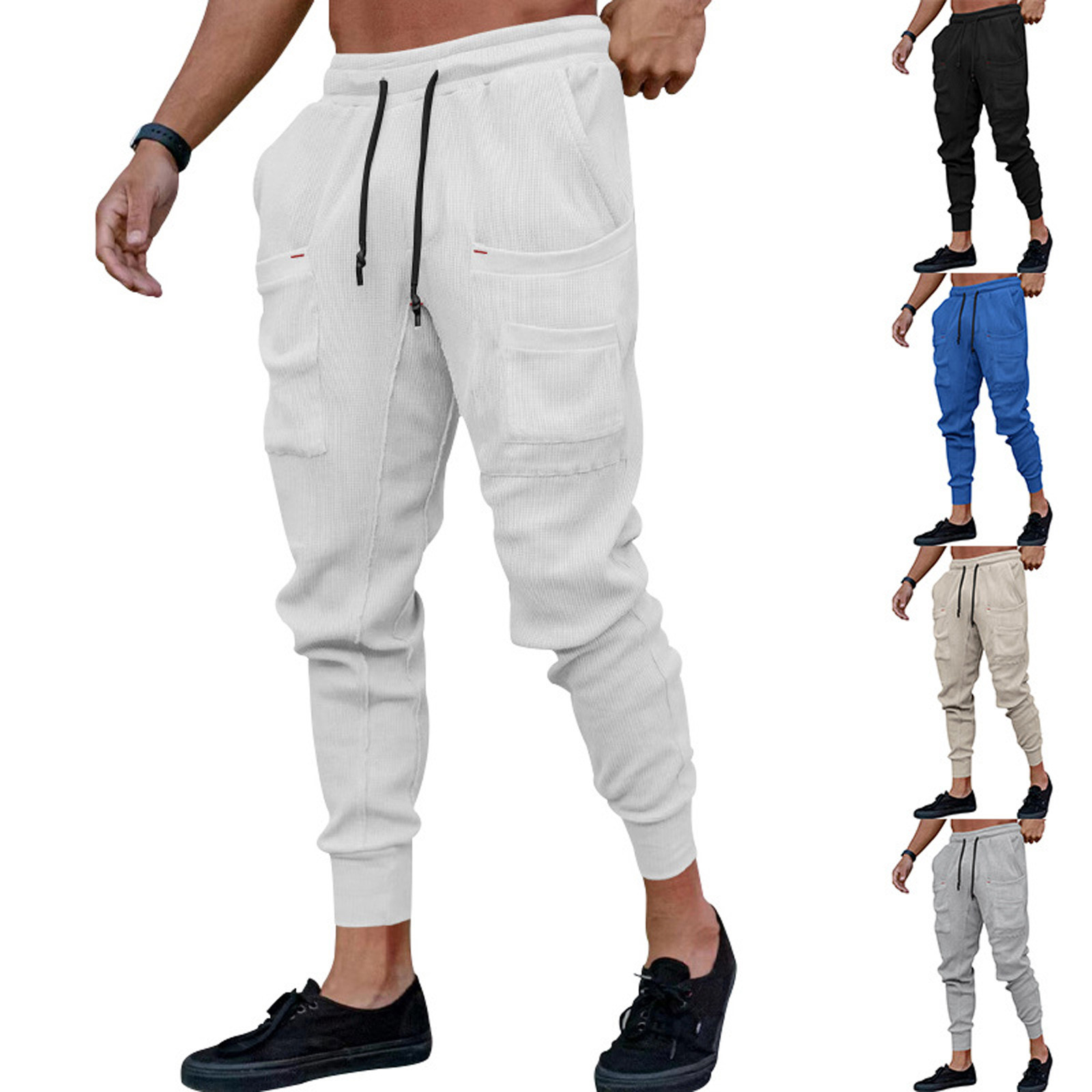 Description Picture 2 of itemCasual Sports Sweatpants Men'S Loose Leggings Trousers Fashionable Casual Versatile Solid Color Leggings Pantalones Hombre