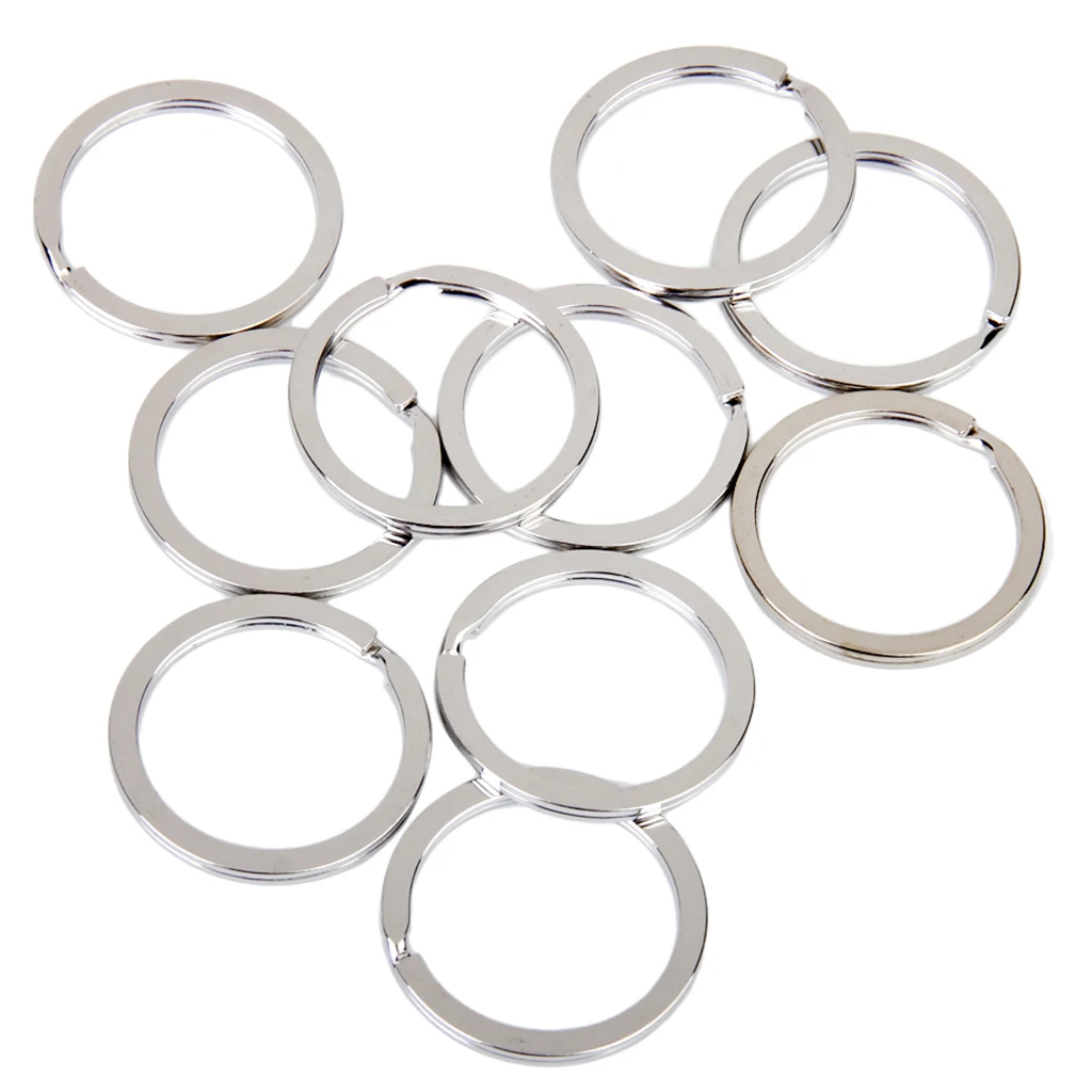 100pcs Silver 30mm Split Rings Metal Keyrings Keychain Loop Ring Crafts