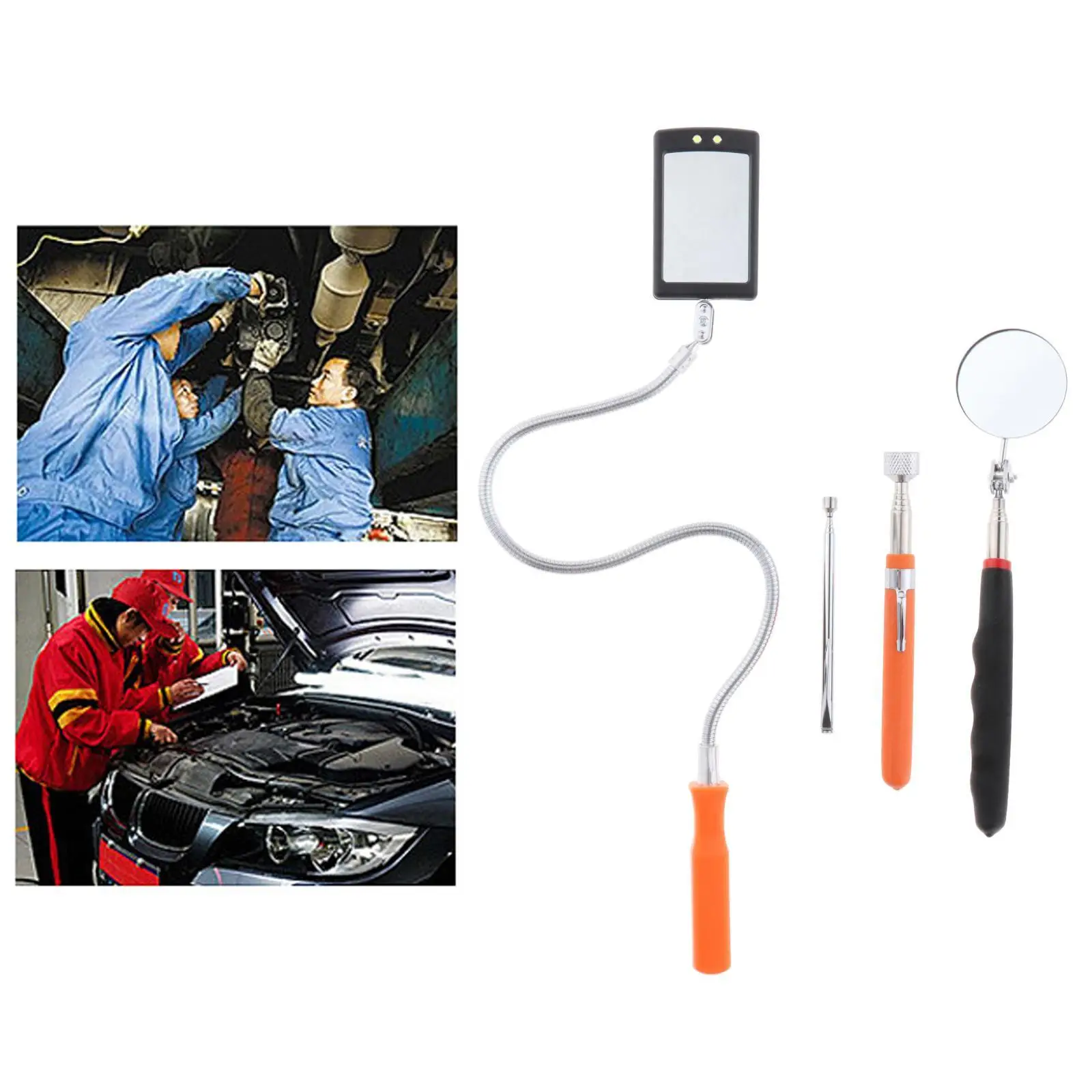 Magnetic Pick Grabber  Tool Retractable Flexible Auto Repair Detector Fit for Areas Father Inspectors Makeup Artists Men