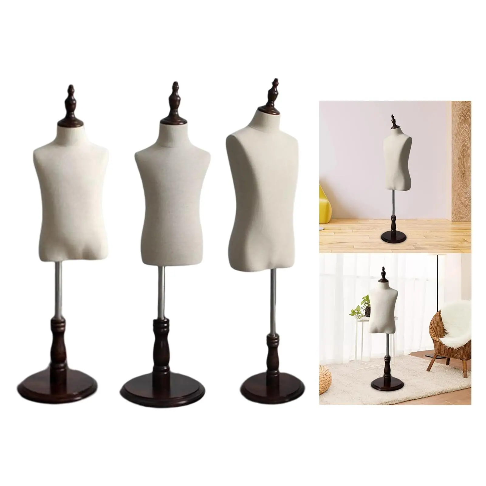 Girls Boys Manikin Dress Form with Base and Neck Child Kids Dress Form Mannequin for Jewelry Display Dressmakers Sewing