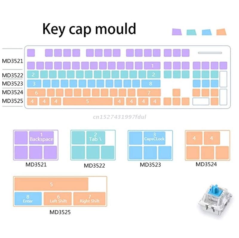 Epoxy Resin Mold Computer PC Gamer Pet Paw Keycaps Silicone Molds Compatible for Cherry MX Mechanical Gaming Keyboard