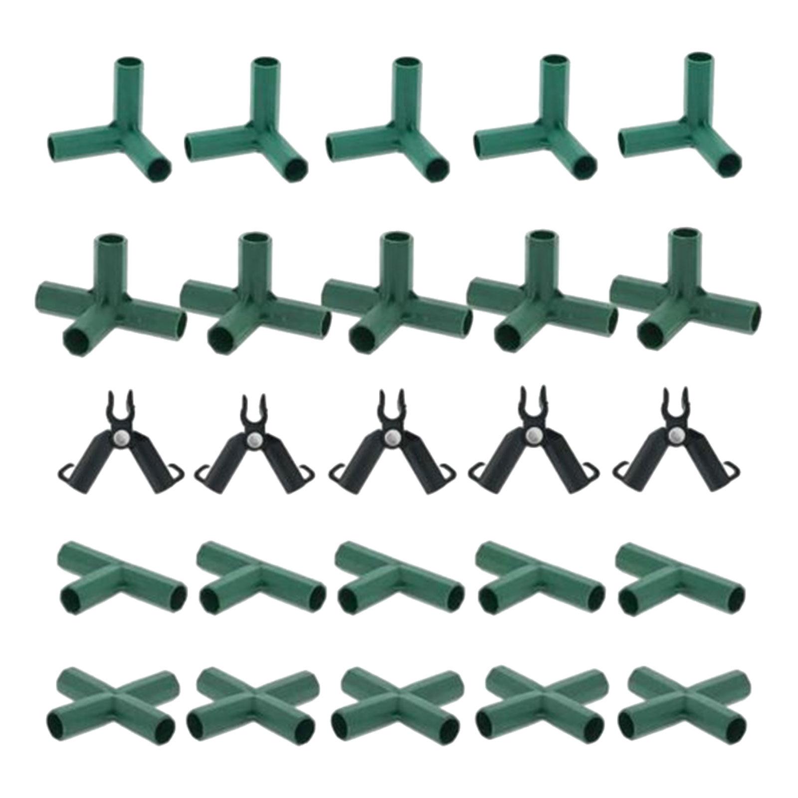 Description Picture 3 of item20Pcs Pipe Fitting Gardening Bracket Joint 11mm 5 Types PVC Fittings Greenhouse Bracket Joint Connectors for Plant Stakes
