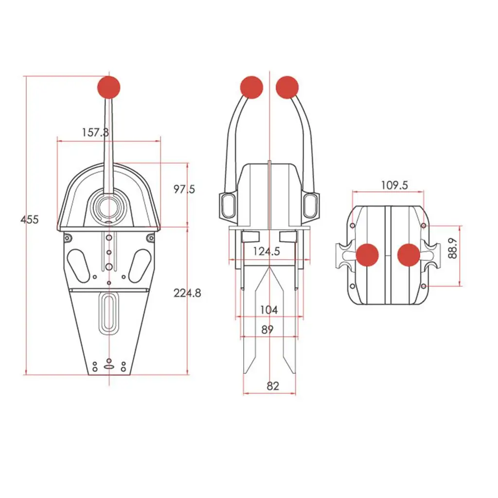 YK9-D Zinc Alloy Throttle Control   for Boat