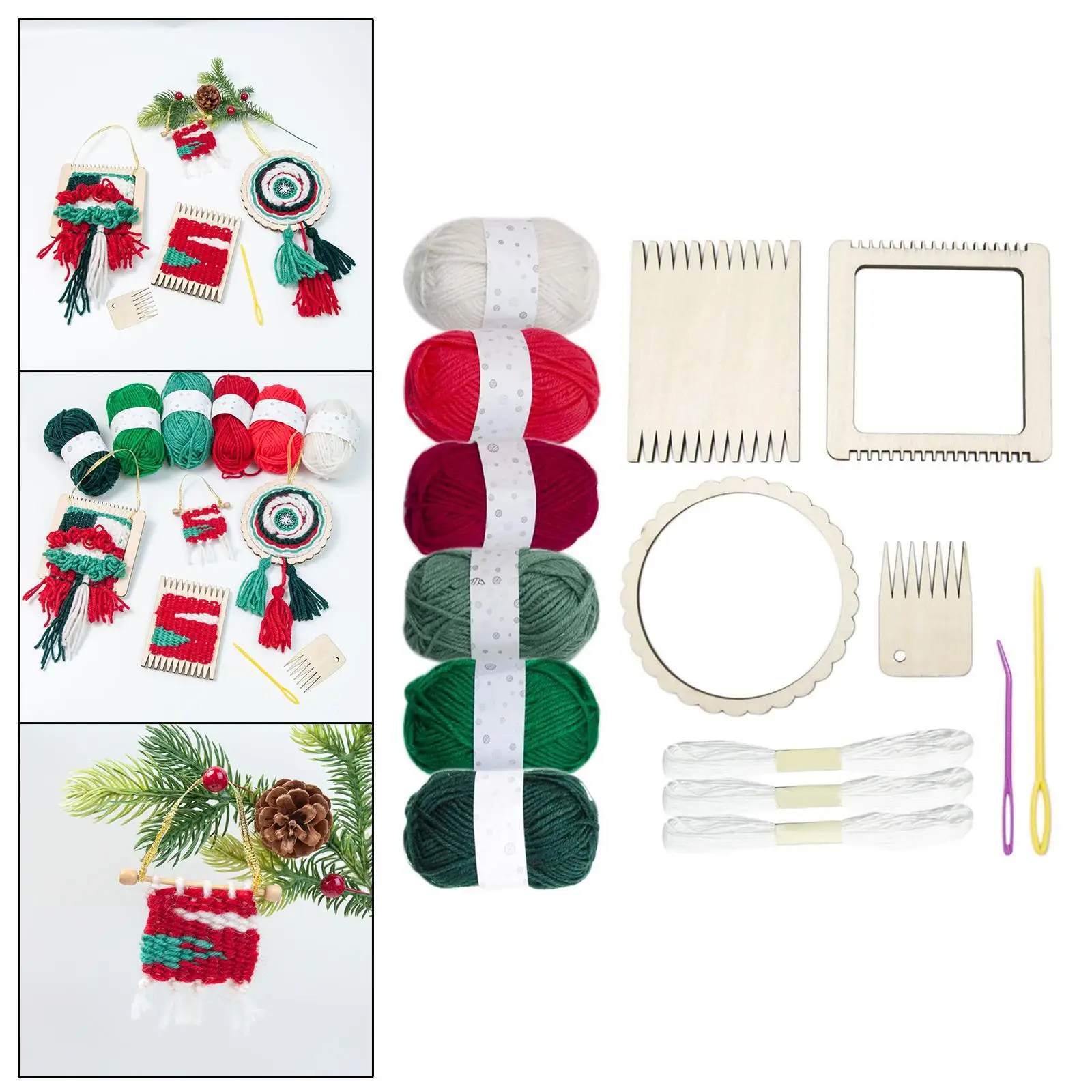 Weaving Kit Gift Accs Weaving Loom Kit for Pendant Weaving Home Tapestries