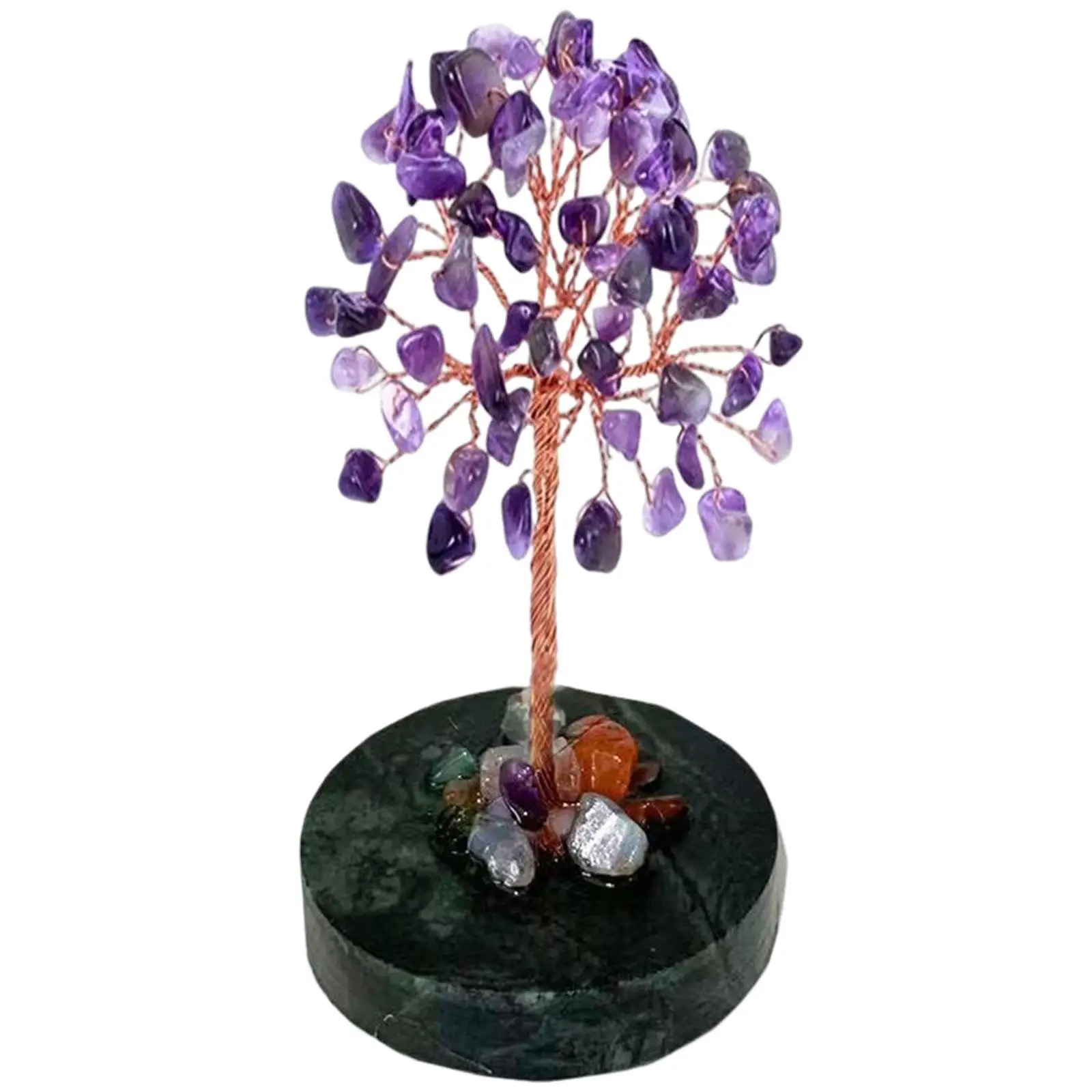 Feng Shui Tree Ornament Desktop Decoration Photo Props Scene Layout Handcraft Art Decor with Base Figurines for Indoor Wedding