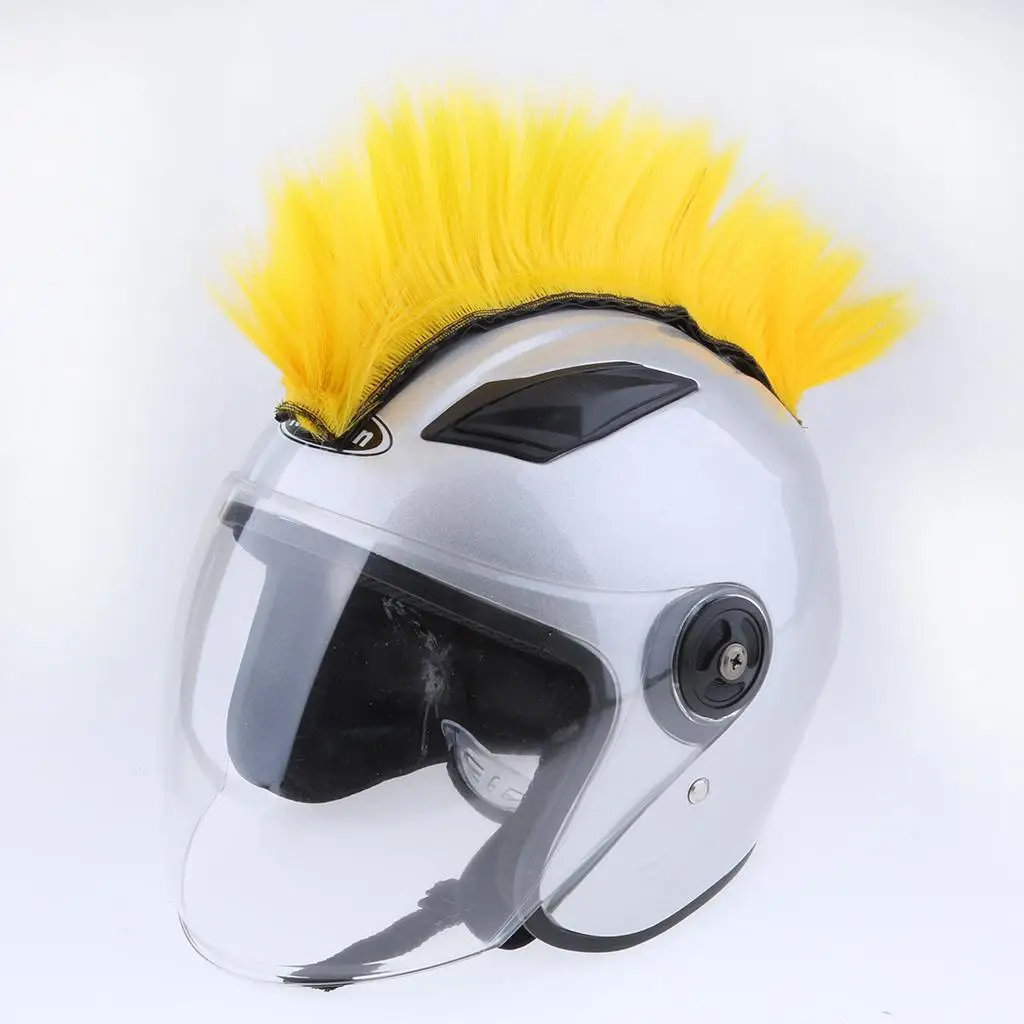 Motorcycle Skinhead Wig Punk Helmet Mohawk Wig Costumes Hairpiece