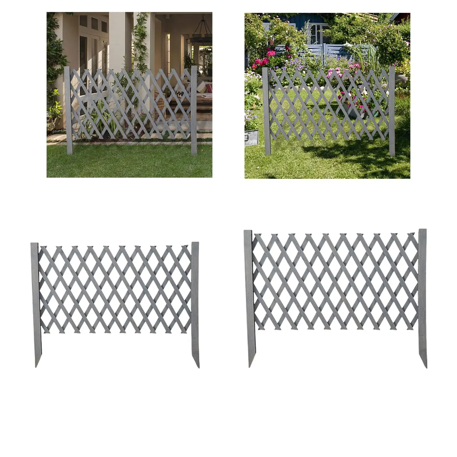 Garden Trellis Fence Indoor Outdoor Pet Gates Wood Fence Partition Expanding Expandable Wooden Fence for Wedding Prop Backyard