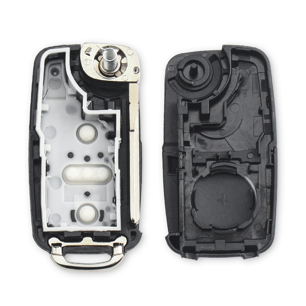 KEYYOU Ersatz Klapp Auto Schlüssel Shell Fall Fob Für VW Volkswagen Golf Mk6 Tiguan Polo Passat CC SITZ Skoda Octavia 3 Taste – Detail 9