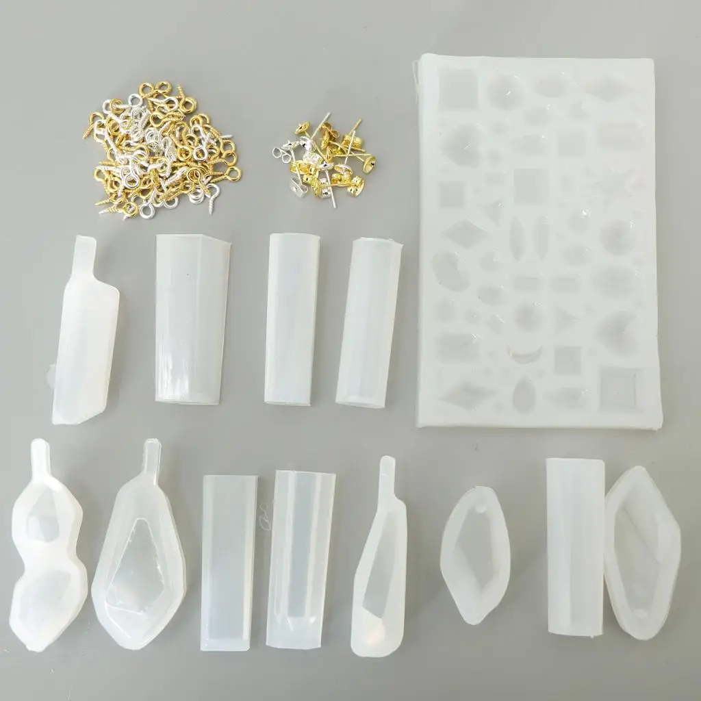 118 Pieces Assorted Jewelry Silicone  And Screw Eye Pins Jewelry Making