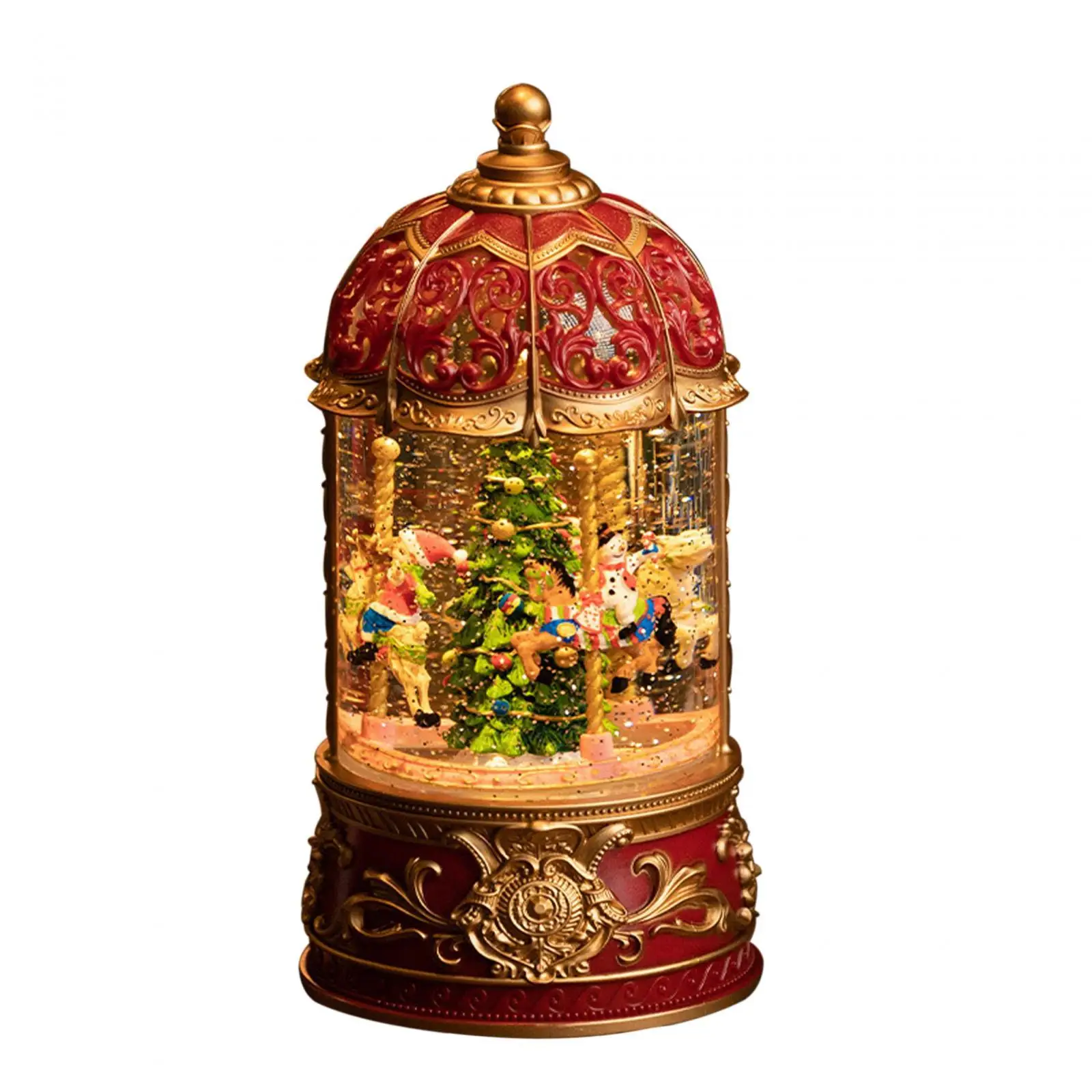 Lighted Musical Box Birthday Ornaments Decorative Desktop Christmas Lantern