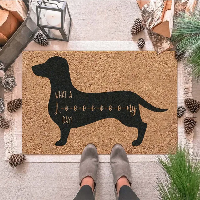 Dachshund Dog Letter Print Anti-Slip Doormat Kitchen Mat Hallway Carpet  Entrance Door Side Of The Floor Rug Home Decorative G3 - AliExpress
