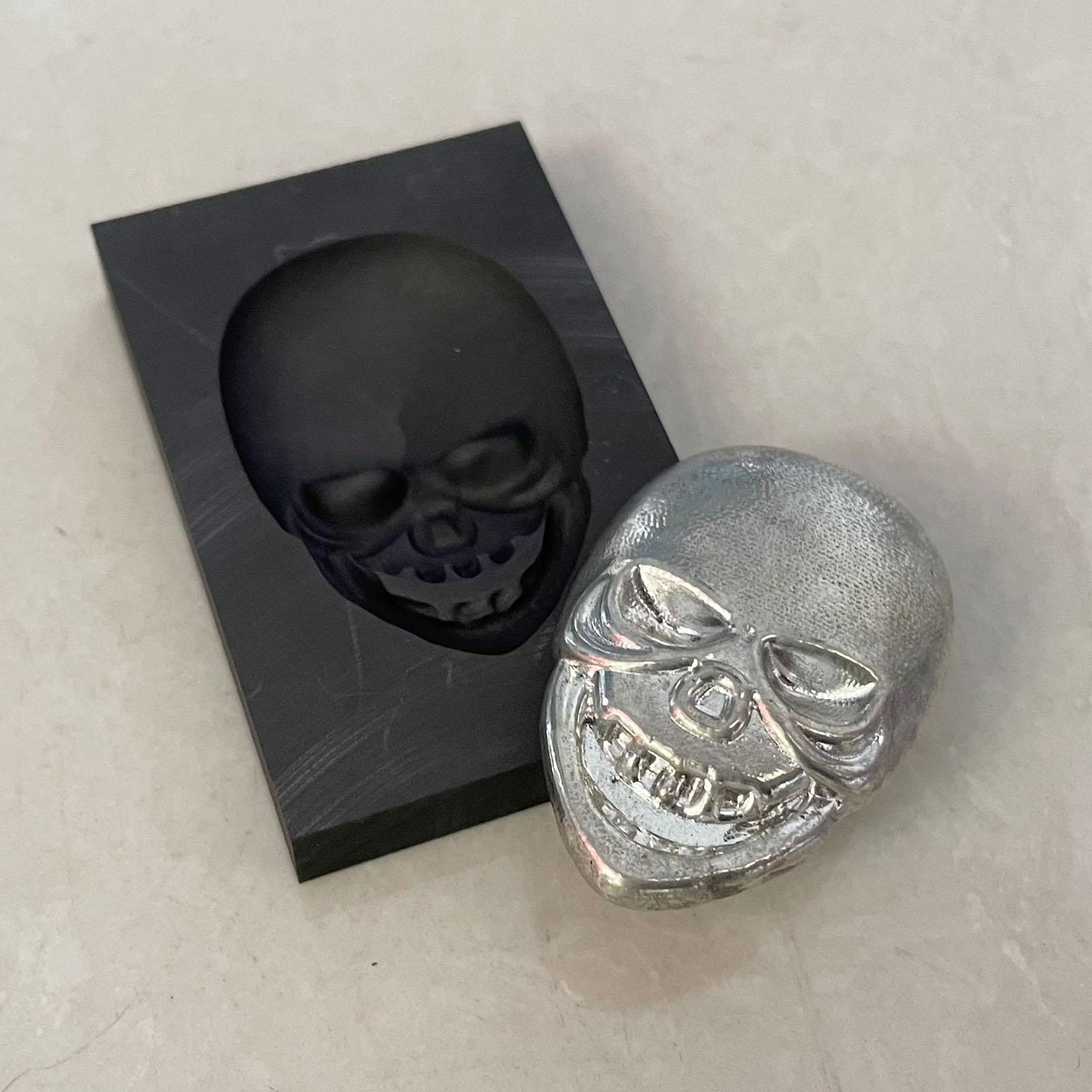 3D Graphite Ingot Mold Skull Metal Gold Silver Copper Tin for Melting Casting Refining