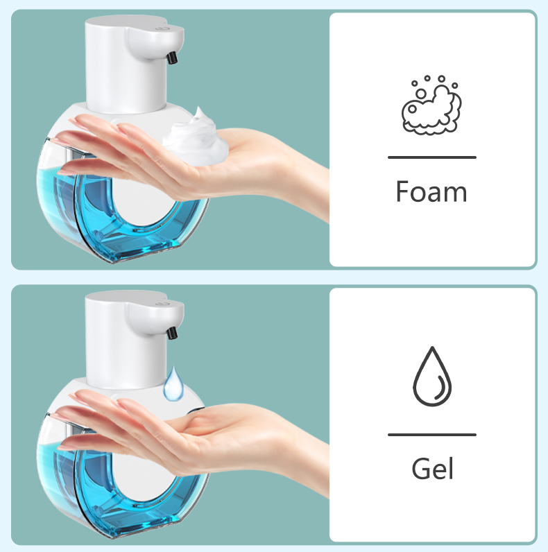 Soap Dispensers Touchless Automatic Foam Bathroom Smart Washing Hand Machine with USB Charging White High Quality ABS Material