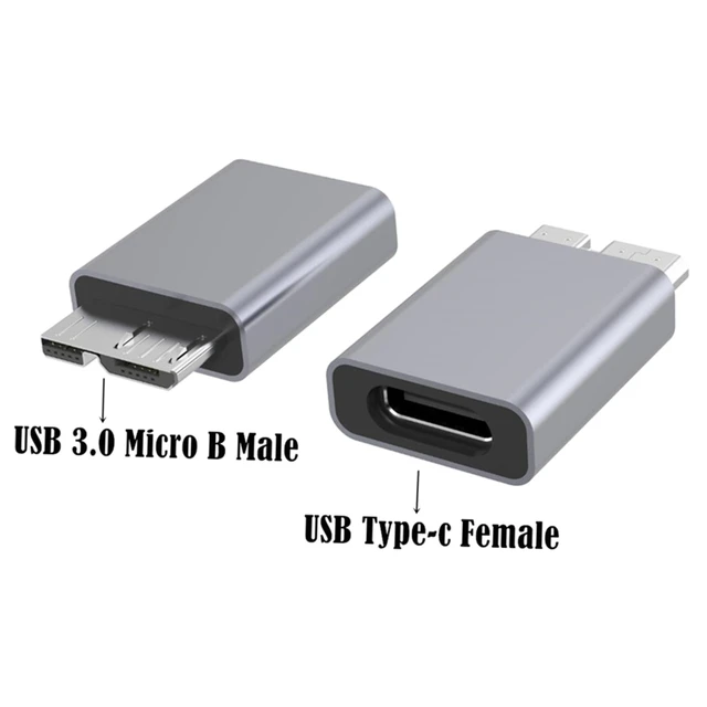 Adaptador Micro B USB C 3,0 macho a tipo C hembra, Conector Micro