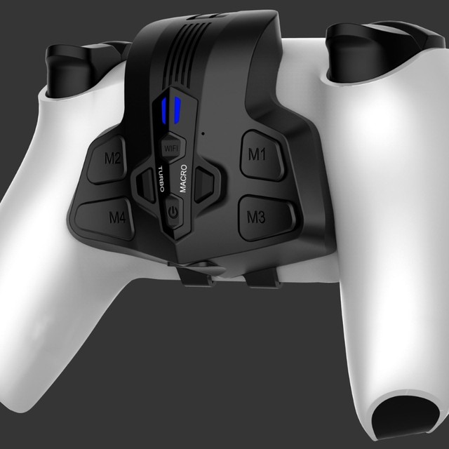 Back Paddles Attachment Controller Extension Back Button & Backplate Remap  for PS5 Dual with Turbos Macro For PS5