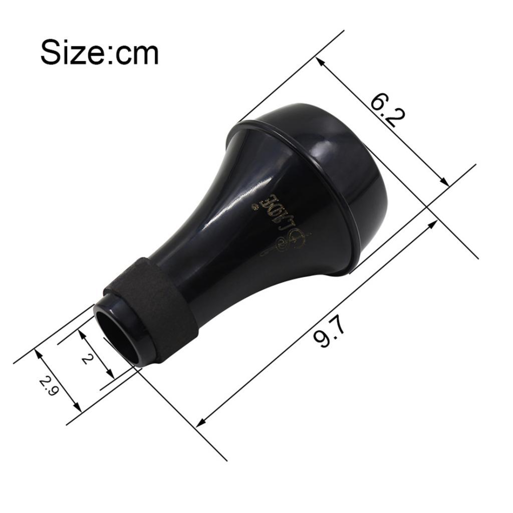 2x Mini Silent Mute Mute Straight Practical Black for Trumpet