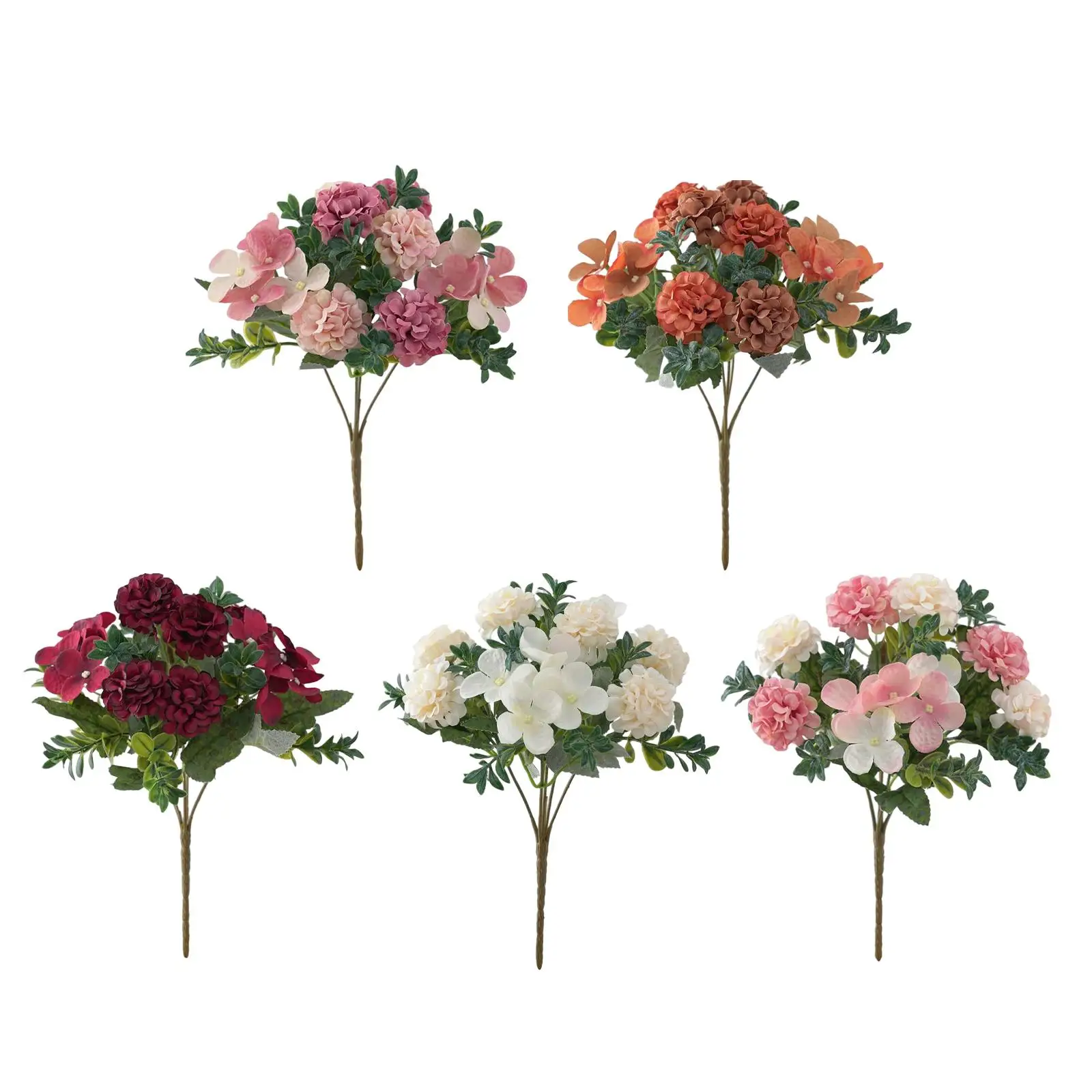 Artificial Silk Hydrangea Flowers Bouquets for Living Room Decor